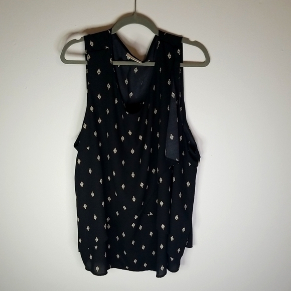 Ava & Viv Sleeveless waterfall front black Top blouse size 20/22 🎯 - Picture 2 of 7